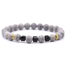 Load image into Gallery viewer, Gray Natural Stone Bracelet